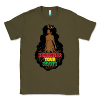 Army Green Remember your roots Classic Tee - FaDigitalArtStudio