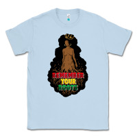 Dusty Blue Remember your roots Classic Tee - FaDigitalArtStudio