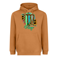 Meerkat Virgo Zodiac Sign Sunflower Leopard Serape Heavyweight Hoodie - RanaPortraitStore