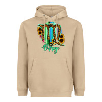 Mushroom Virgo Zodiac Sign Sunflower Leopard Serape Heavyweight Hoodie - RanaPortraitStore