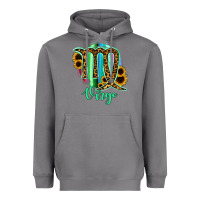 Storm Virgo Zodiac Sign Sunflower Leopard Serape Heavyweight Hoodie - RanaPortraitStore