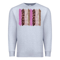 Heather Grey pink glitter leopard brushstroke background Premium Sweatshirt - RanaPortraitStore