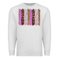 Oatmeal Heather pink glitter leopard brushstroke background Premium Sweatshirt - RanaPortraitStore
