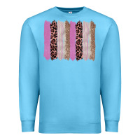 Ocean Blue pink glitter leopard brushstroke background Premium Sweatshirt - RanaPortraitStore