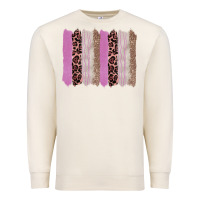 Sandshell pink glitter leopard brushstroke background Premium Sweatshirt - RanaPortraitStore