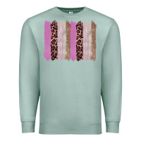 Seafoam pink glitter leopard brushstroke background Premium Sweatshirt - RanaPortraitStore
