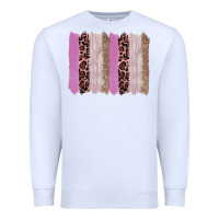 White pink glitter leopard brushstroke background Premium Sweatshirt - RanaPortraitStore