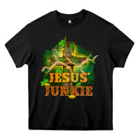 Black Jesus junkie St. Patricks Day Heavy Core Tee - FaDigitalArtStudio