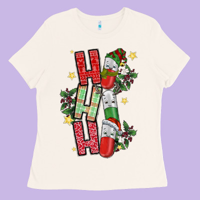 Ho Ho Ho Pharmacy Ladies Tee Designed By Cowhidedigitalart