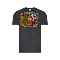 Vintage Black merry Christmas trees Vintage Tee - CowhideDigitalArt