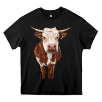 Black hereford cow Heavy Core Tee - RanaPortraitStore