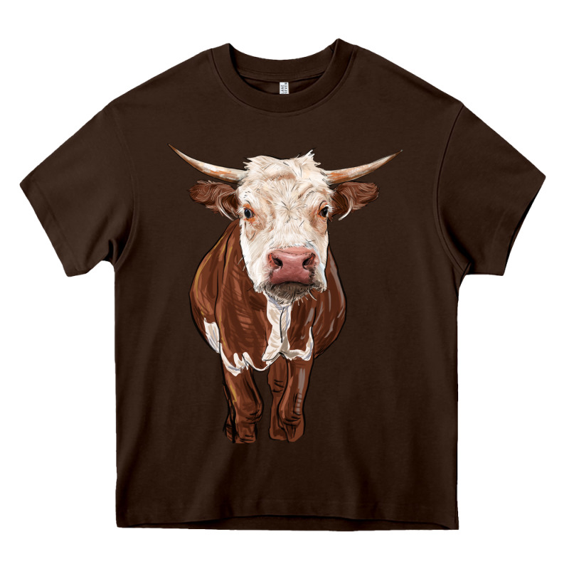Hereford Cow Heavy Core Tee by RanaPortraitStore | Teevron