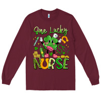 Burgundy one lucky nurse Long Sleeve Tee - Artiststas