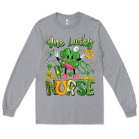 Heather Grey one lucky nurse Long Sleeve Tee - Artiststas