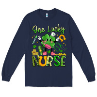 Navy one lucky nurse Long Sleeve Tee - Artiststas