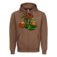 Chestnut cowboy hat with boots christmas Zipper Hoodie - RanaPortraitStore