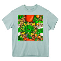 Arona coffee cups st. patrick's day with leopard seamless pattern bbs Heavy Core Tee - BundleAndBundleShop