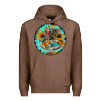 Chestnut rattlesnake and sunflower Premium Hoodie - BarkalooDesign