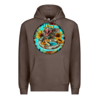 Coffee rattlesnake and sunflower Premium Hoodie - BarkalooDesign