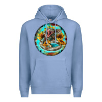 Colony Blue rattlesnake and sunflower Premium Hoodie - BarkalooDesign