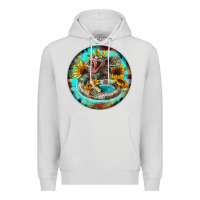 Dove Grey rattlesnake and sunflower Premium Hoodie - BarkalooDesign