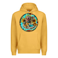 Mustard rattlesnake and sunflower Premium Hoodie - BarkalooDesign