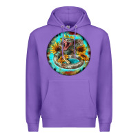 Purple rattlesnake and sunflower Premium Hoodie - BarkalooDesign