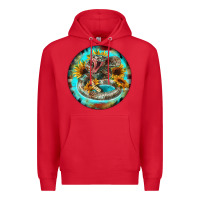 Red rattlesnake and sunflower Premium Hoodie - BarkalooDesign