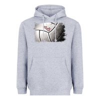 Heather Grey Volleyball Brushstroke Heavyweight Hoodie - RanaPortraitStore