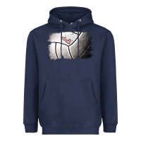 Navy Volleyball Brushstroke Heavyweight Hoodie - RanaPortraitStore