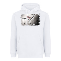 White Volleyball Brushstroke Heavyweight Hoodie - RanaPortraitStore