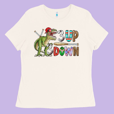 3 Up 3 Down Rex Ladies Tee Designed By Cowhidedigitalart