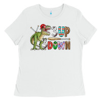 White 3 up 3 down rex Ladies Tee - CowhideDigitalArt