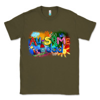 Army Green Au-some dad Autism Classic Tee - FaDigitalArtStudio