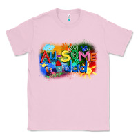 Bubblegum Pink Au-some dad Autism Classic Tee - FaDigitalArtStudio