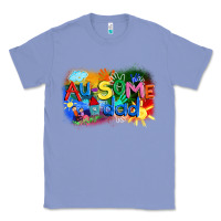 Colony Blue Au-some dad Autism Classic Tee - FaDigitalArtStudio
