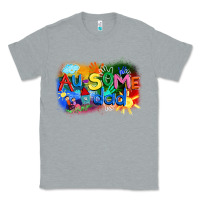 Heather Grey Au-some dad Autism Classic Tee - FaDigitalArtStudio