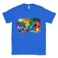 True Royal Au-some dad Autism Classic Tee - FaDigitalArtStudio