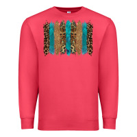 Cardinal glitter turqoise leopard tooled leather background Premium Sweatshirt - RanaPortraitStore
