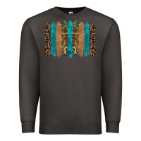 Smoke glitter turqoise leopard tooled leather background Premium Sweatshirt - RanaPortraitStore