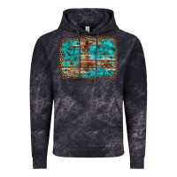 Cloud Black western turquoise stone aztec tiger pattern background Vintage Hoodie - Artiststas
