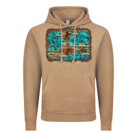 Vintage Coffee western turquoise stone aztec tiger pattern background Vintage Hoodie - Artiststas