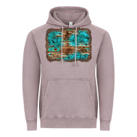 Vintage Zinc western turquoise stone aztec tiger pattern background Vintage Hoodie - Artiststas