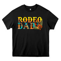 Black Western Rodeo Dad Heavy Core Tee - BundleAndBundleShop