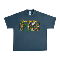 Midnight Navy one lucky nurse Urban Heavy Tee - CowhideDigitalArt