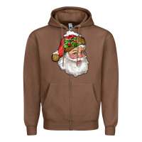 Chestnut santa with snow Zipper Hoodie - RanaPortraitStore