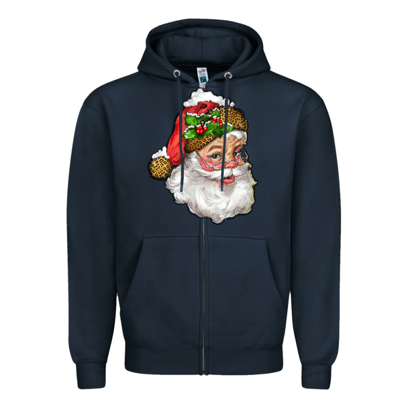 Santa With Snow Zipper Hoodie by RanaPortraitStore | Teevron