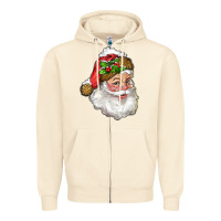 Sandshell santa with snow Zipper Hoodie - RanaPortraitStore