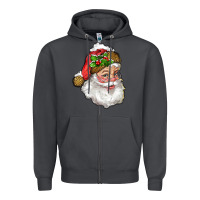 Smoke santa with snow Zipper Hoodie - RanaPortraitStore