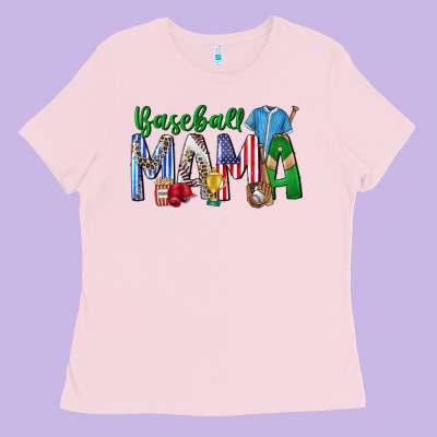 Baseball Mama Ladies Tee Designed By Cowhidedigitalart